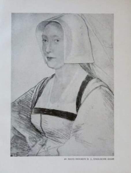 1947 - Hans Holbein D. J. - Englische Dame und Thomas Howard, alter Druck
